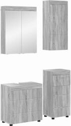 vidaXL Set de mobilier pentru baie TULUM 4 pcs Gri Sonoma GartenMobel Dekor (3398050)