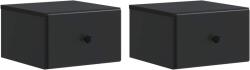 vidaXL Set 2 noptiere suspendate negre cu sertar, 34, 5x33x20 cm (899108)