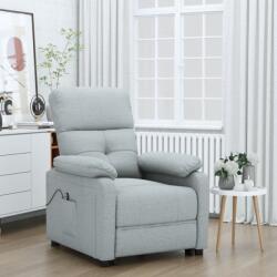 vidaXL Fotoliu rabatabil electric, gri deschis, textil GartenMobel Dekor (3073802)