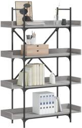 vidaXL Biblioteca 4 niveluri gri sonoma 100x33x145, 5 cm lemn prelucrat GartenMobel Dekor (837695) Biblioteca