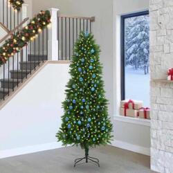 vidaXL Brad de Craciun cu 300 LED cu suport Verde 240 cm PE GartenMobel Dekor (3396356)