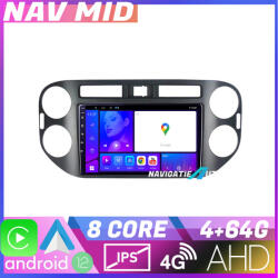 Edotec Navigatie VW Tiguan 2006-2016 Android 12, 4GB RAM, 64GB, CarPlay (NAV2-9-4+64|K-489)