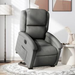 vidaXL Fotoliu electric rabatabil cu ridicare, gri închis, textil GartenMobel Dekor (3204189)