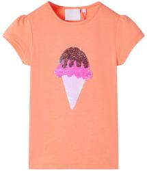 vidaXL Tricou pentru copii, portocaliu neon, 116 GartenMobel Dekor (10721)