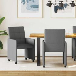 vidaXL Scaune de dining cu roti 2 pcs Gri închis 58 x 65 x 94 cm GartenMobel Dekor (42017830)