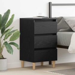 vidaXL Noptiera stejar negru din lemn compozit, 3 sertare, 40x35x69 cm (862578)