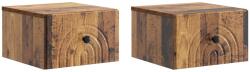 vidaXL Set 2 noptiere suspendate, lemn vechi, 33 x 34, 5 x 20 cm (898102)