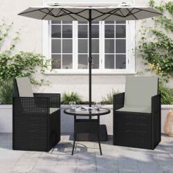 vidaXL Perne pentru sezut si spatar 2 pcs Gri deschis 47 x 45 x 2 cm GartenMobel Dekor (899976)