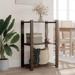 vidaXL Suport depozitare 3 niveluri, negru, 60x38x90cm, lemn masiv pin GartenMobel Dekor (373409) Biblioteca