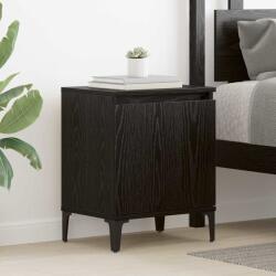 vidaXL Noptiera stejar negru 40x30x50 cm din lemn compozit, cu usa (875109)