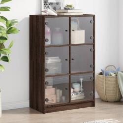 vidaXL Dulapuri înalte cu usi stejar maro 68x37x109 cm, lemn prelucrat GartenMobel Dekor (3295856) Comoda