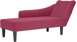 vidaXL Sezlong cu cotiera dreapta Wine Red Velvet GartenMobel Dekor (4009796)