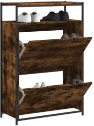 vidaXL Pantofar, stejar fumuriu, 75x34x112 cm, lemn compozit GartenMobel Dekor (840036) Pantofar