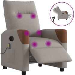 vidaXL Fotoliu electric de masaj rabatabil, gri taupe, textil GartenMobel Dekor (3324003)