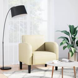 vidaXL Canapea scaun cu cotiere crem 54 cm piele artificiala GartenMobel Dekor (4100530)