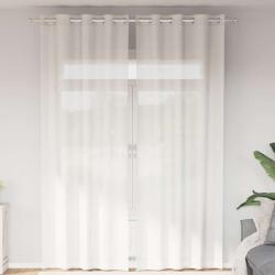 vidaXL Perdele Voile cu Oeje 2 buc Alb GartenMobel Dekor (4102154)