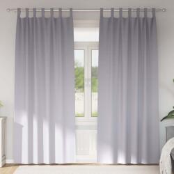 vidaXL Perdele Opaque cu Inel 2 pcs Gri Metalic 225 x 140 cm Poliester GartenMobel Dekor (4107580)