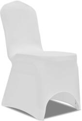 vidaXL Husa de scaun elastica, 50 buc. , alb GartenMobel Dekor (241196)