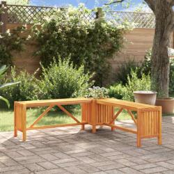 vidaXL Banca de gradina de colt cu jardiniera, 117x117x40 cm, acacia GartenMobel Dekor (46345)