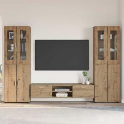 vidaXL Set comoda TV FLORIN 3 pcs Stejar Artizanal Lemn compozit GartenMobel Dekor (3398003)