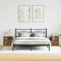 vidaXL Set 2 noptiere cu sertar, stejar afumat, 50 x 34, 5 x 50 cm (869587)