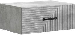 vidaXL Noptiera suspendata cu sertar, gri beton, 49 x 34, 5 x 20 cm (898621)