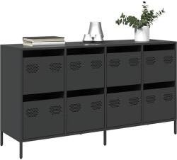 vidaXL Dulap, negru, 135x39x73, 5 cm, otel laminat la rece GartenMobel Dekor (3307167) Comoda