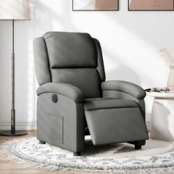 vidaXL Fotoliu rabatabil electric, gri închis, material textil GartenMobel Dekor (3204141)