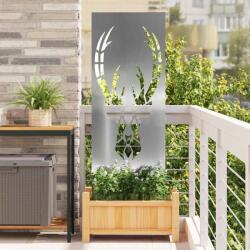 vidaXL Panou Decorativ de Gradina Argintiu 50 x 140 cm Otel galvanizat GartenMobel Dekor (876334)