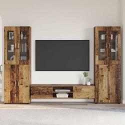 vidaXL Set comoda TV cu sertar FLORIN 3 pcs Lemn vechi Lemn compozit GartenMobel Dekor (3398002)