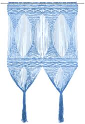 vidaXL Perdea macrame, albastru, 140 x 240 cm, bumbac GartenMobel Dekor (323990)
