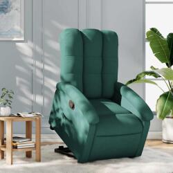 vidaXL Fotoliu rabatabil ridicare pe verticala, verde închis, textil GartenMobel Dekor (3204098)