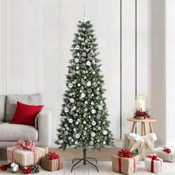vidaXL Brad de Craciun artificial Verde 210 cm PVC si Plastic si Otel GartenMobel Dekor (3395837)