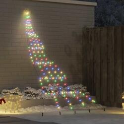 vidaXL Brad de Craciun LED cu 168 LED Multicolour 511 cm Metal GartenMobel Dekor (42018743)
