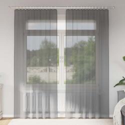 vidaXL Perdele Voile cu buzunare pentru bare 2 buc gri închis GartenMobel Dekor (4102183)