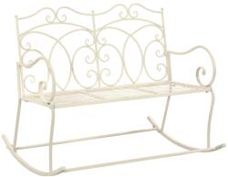 vidaXL Banca de gradina, alb vintage, 104 cm, fier GartenMobel Dekor (45436)