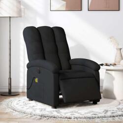 vidaXL Fotoliu electric de masaj rabatabil, negru, textil GartenMobel Dekor (3204082)