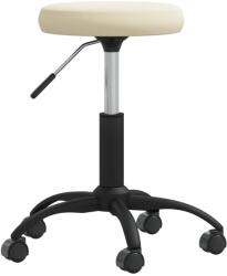 vidaXL Scaun de bucatarie, crem, catifea GartenMobel Dekor (3085726)