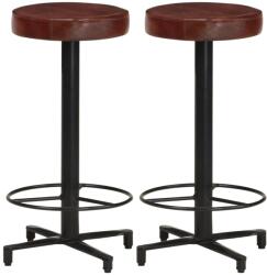 vidaXL Scaune de bar, 2 buc. , 66 cm, piele naturala GartenMobel Dekor (321968)