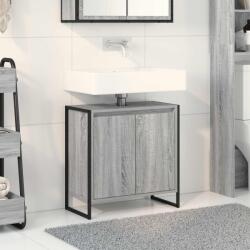 vidaXL Dulap de Baie cu usa Gri Sonoma 60 x 30 x 60 cm Lemn compozit GartenMobel Dekor (886489)
