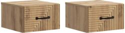 vidaXL Set 2 noptiere suspendate, stejar artizanal, lemn prelucrat (898614)