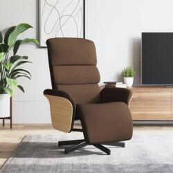 vidaXL Fotoliu rabatabil cu suport de picioare, maro, textil GartenMobel Dekor (356604)