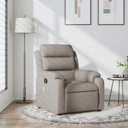 vidaXL Fotoliu de masaj rabatabil, gri taupe, material textil GartenMobel Dekor (373482)