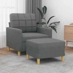 vidaXL Fotoliu canapea cu taburet, gri închis, 60 cm, textil GartenMobel Dekor (3200994) Canapea