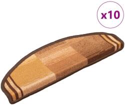 vidaXL Covorase pentru scari autoadezive, 10 buc. , maro, 65x21x4 cm GartenMobel Dekor (149837) Covor