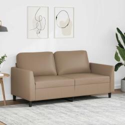 vidaXL Canapea cu 2 locuri, cappuccino, 140 cm, piele ecologica GartenMobel Dekor (359337) Canapea