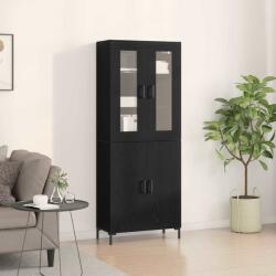 vidaXL Bufet 2 pcs Stejar negru 69, 5 x 34 x 180 cm Lemn compozit GartenMobel Dekor (3334351) Comoda