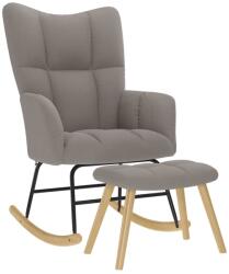 vidaXL Scaun balansoar cu taburet, gri taupe, material textil GartenMobel Dekor (4016806) Balansoar