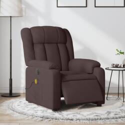 vidaXL Fotoliu electric de masaj rabatabil, maro închis, textil GartenMobel Dekor (3205309)