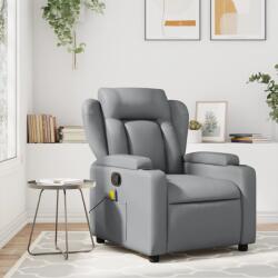 vidaXL Fotoliu rabatabil, gri, piele ecologica GartenMobel Dekor (372430)